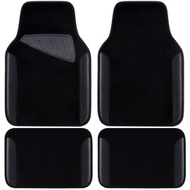 CAR PASS Alfombrillas impermeables para coche de ajuste universal, alfombras de coche de imitación de cuero, alfombrillas de coche negras con...      