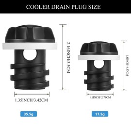 Cooler Drain Plug for Yeti Cooler Plug Replacement Accessories for Yeti, Cooler Wheels Compatible with Most Rotomolded Coolers Including Most Major Brands Drain Plugs with Leak-Proof Design (2)