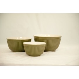 Simsbury Olive Mixing Bowls, 3 PCS Set