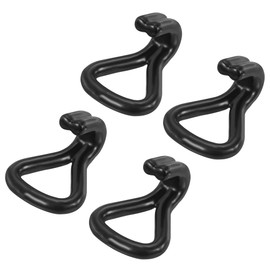 sourcing map Pack of 4 double J strap hooks, 25 mm, high load coating for lorry trailers