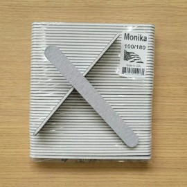 Monika Acrylic  Nail File Zebra 7" Grit 100/180 USA 50pcs F526