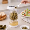 Pickle Strainer Jar for Easy Serving – 34 oz Flip-to-Separate