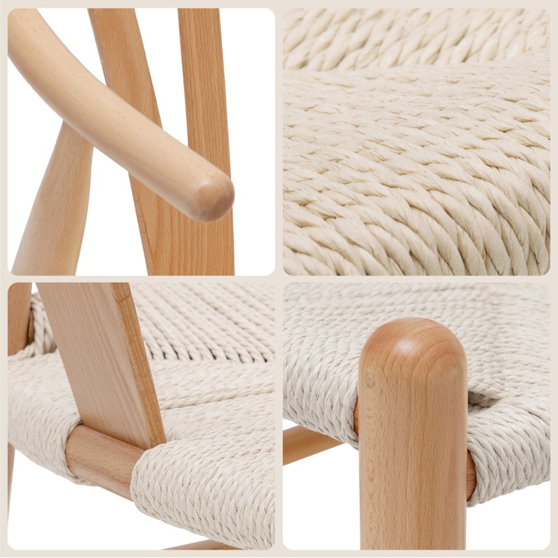POLY & BARK Weave Chair, Single, Natural