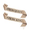SINGOMON Prom King Sash Prom Queen Sash Set Graduation Sashes