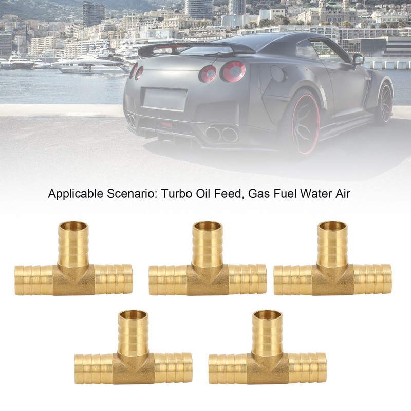 3 Way Adapter Fitting Brass 5/8in Brass Universal Tee Fitting