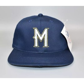 Outdoor Cap Milwaukee Brewers Vintage Outdoor Cap Navy Snapback Cap Hat - SIze: S/M