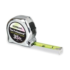 Komelon 435HV High-Visibility Professional Tape Measure, 35-Feet by 1-Inch, Chrome