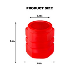 Sandfren 12PCS Car Tire Valve Stem Caps, Luminous Corrosion Resistant Auto Wheel Air Valve Covers, Glow in The Dark Vehicle Exterior Decor Accessories, Universal for SUV Sedan Motorcycle (Red)