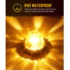 Partsam 2Pcs Dual Color Amber/Green LED Glass Lens Watermelon Lights,