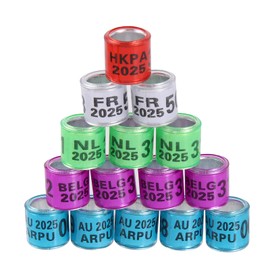 FULAIERGD 100Pcs Multicolor Aluminium Pigeon Leg Rings Dove Leg Rings Identify Bands Plastic with Training Identify Birds Foot Ring (Multicolor)