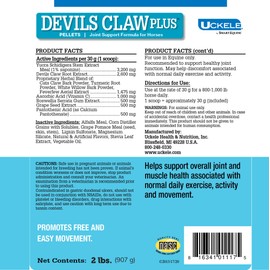 Uckele by SmartEquine | Devil's Claw Plus Granular | Horse Joint Supplement with Yucca for Horses | Supports Joint Strength, Comfort & Mobility | Antioxidant Support Supplement | 2 lb