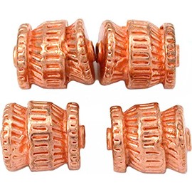 15g Barrel Bali Bead Copper PLT Tube Bead 12mm Approx 5