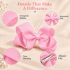 Hair Bows for Girls, 4 Pack 4 Inch Grosgrain Ribbon