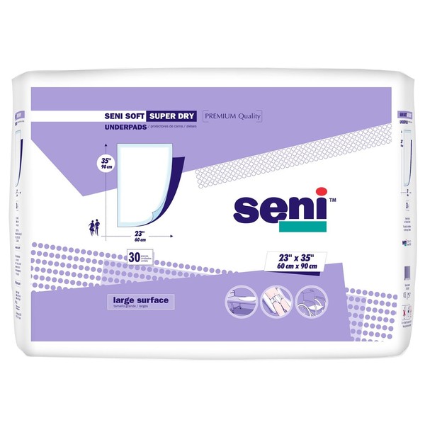 Seni Soft Super Dry Underpad, 60 Count