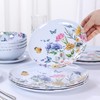 Lechoo 12 Piece Melamine Dinnerware Sets - Plates And Bowls