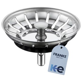 Anakel Home Kitchen Sink Plug Compatible with Franke Universal Strainer Stainless Steel Diameter 80 mm