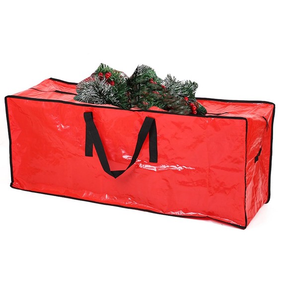 Red Christmas Tree Storage Bag, Waterproof and Dustproof, Fits Up