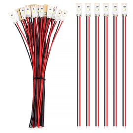 YIXISI YIXISI 25 Stcke 17mm VorDrahtete LED Streifen, 2835 SMD LED, Modellbau Led Beleuchtung, 12-18V LED Streifen, Wei?