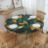 MELEYELIN - Mantel ajustable redondo con hojas doradas con mantel