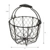 CVHOMEDECO. Round Chicken Wire Egg Basket Fruit Basket with Swing