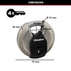 MASTER LOCK Heavy Duty Disc Padlock, Security level 8/10, Outdoor,