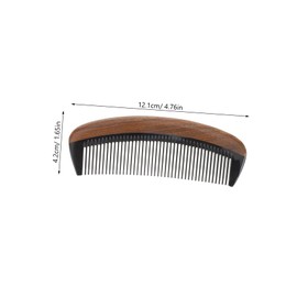Ipetboom Wooden Beard Comb Natural Horn Scalp Massage Brush Hair Brush for Men Fine Tooth Detangler Comb for Hair Growth