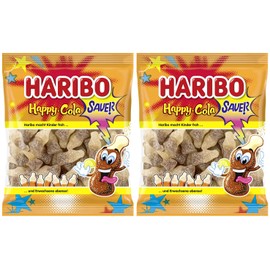 Haribo Happy-Cola Sauer (Sour) Gummy Candy 2-Pack (2 x 175g)