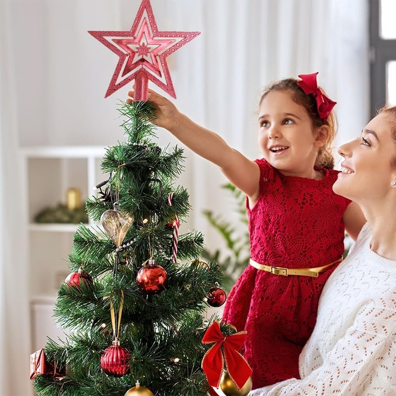 Christmas Tree Stars, Christmas Tree Topper Glitter Star, Christmas Tree