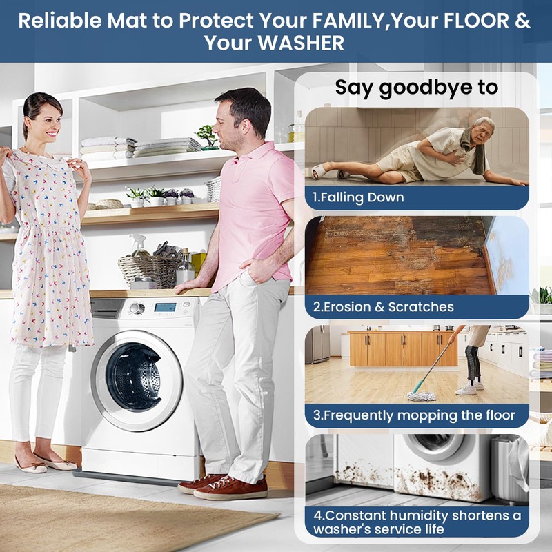 XHIKOWAT 28 x 28 inch Large Thickened Silicone Washing Machine