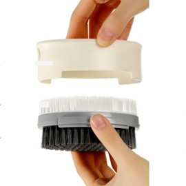 1pc Mini Small Double-Sided Dual-Head Cleaning Brush with Soft & Hard Bristles for Bathroom & Shoes Cleaning