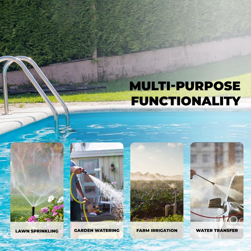XtremepowerUS 1HP Portable Shallow Well Pump Water Transfer Pump 930GPH