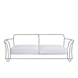 AURLOE Waterproof Sofa Slipcovers 2Pieces Stretch Couch Cover Furniture Protector with Elastic Suitable for Loveseat,2 Seater Cushion Couch (2, White)
