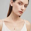 Hidepoo Initial Birthstone Necklace for Women, 14K Gold Plated Disc