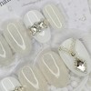 Wedding Clear Handmade Nail Tips - Stiletto M / 웨딩
