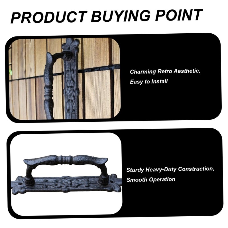 Barn Door Handles European-Style Heavy Duty Retro Cast Iron Antique