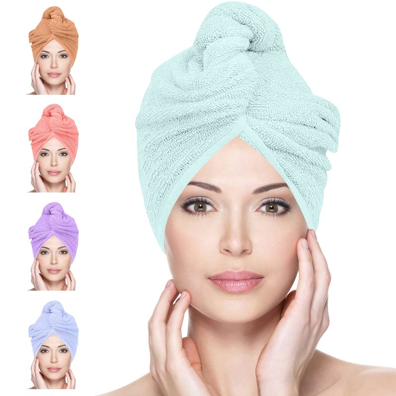 Glamza Microfibre Hair Towel Wrap Super Absorbing Twist Turban Hair