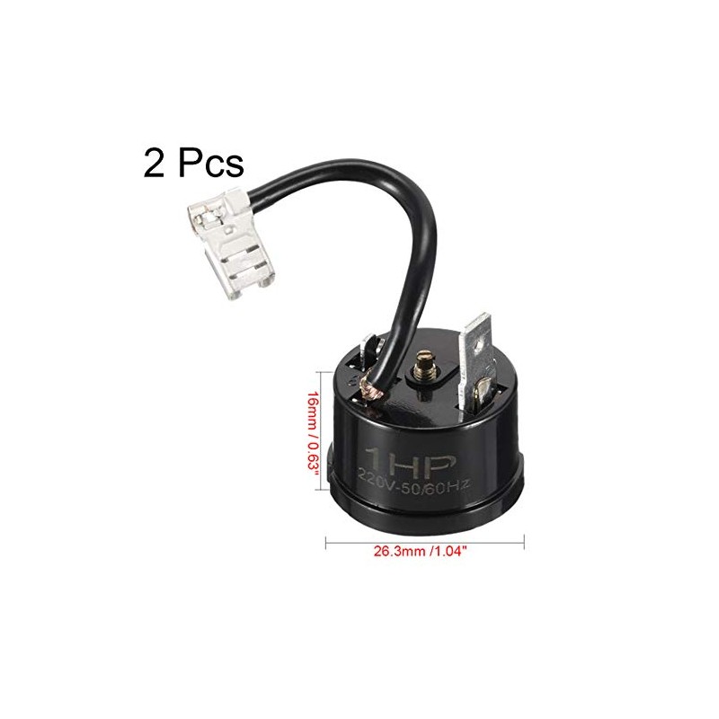 Sourcingmap 2pcs Household Freezer Thermal Overload Protection Replacement 750W 1HP