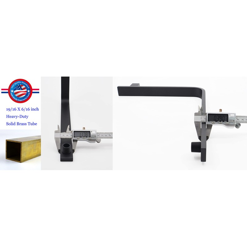Aquaiaw High Rise Shower Arm and Flange, 10.5 inch, Solid