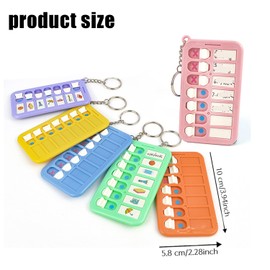 WEZCHUGHAOL 6Pcs Elderly Chore Chart Keychain - Portable Behavior Tracker & DIY Task Board, Small Reminder Board for Daily Bedtime Checklist, Home Organization Planner with Keychain