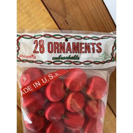 Unbranded Vintage Christmas Ornaments Satin Spun Ball 28 Red Small 1 3/4” For Sequin Work