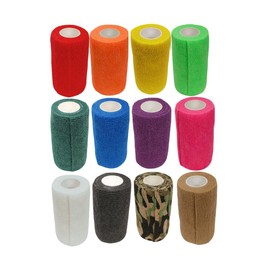 4" Cohesive Flexible Bandage Wrap – Color Variety Pack (Box of 18) | Self-Adherent, Breathable, Easy Tear – Athletic, Vet, First Aid, Compression Use