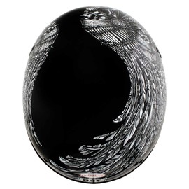 Milwaukee Leather Hot Leathers HLD1032 Black 'Indian Skull' Motorcycle DOT Approved Skull Cap Half Helmet for Men and Women Biker - X-Large