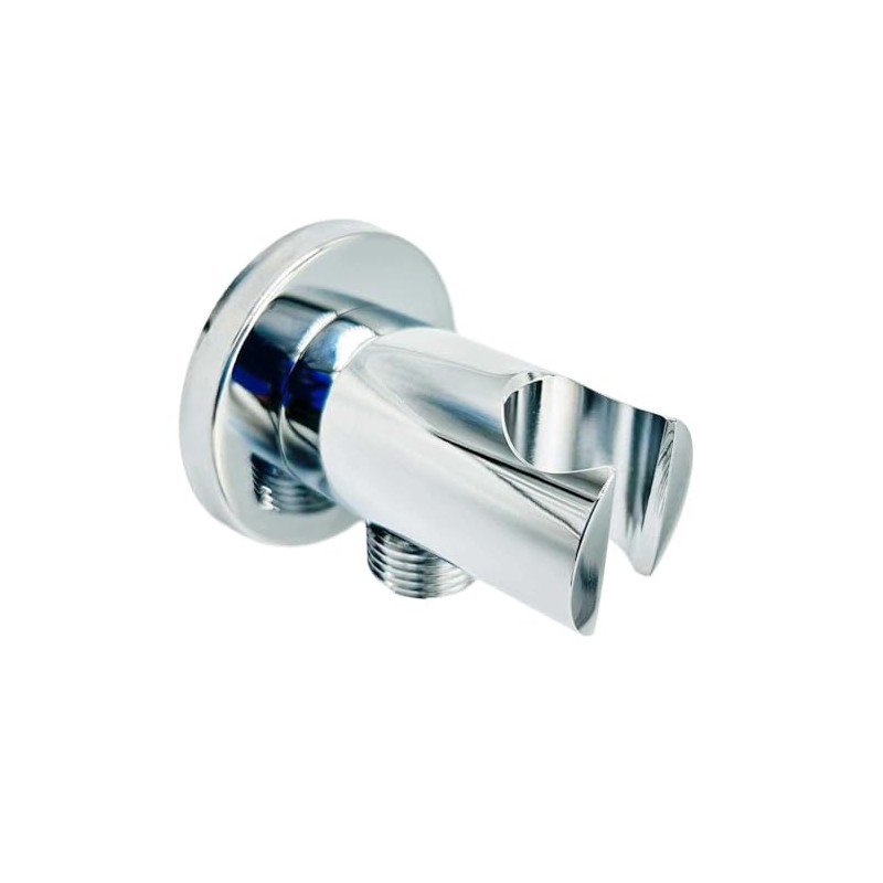 Concealed Round Shower Outlet Elbow with Handheld Showerhead Handle Bracket