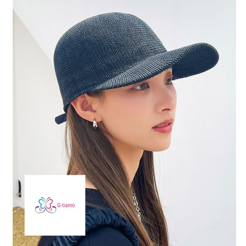 G-tiamo Women's Straw Style Paper Mesh Lightweight Adjustable UV Cap