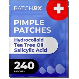 KEYCONCEPTS Patchrx Parches De Espinillas Para La Cara (240 Parches), Parches Hidrocoloides Para Acn Con Aceite De rbol De T Y cido Saliclico,...     