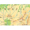 South America Physical Map - 23.3 x 16.5 Inches -