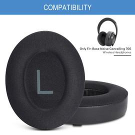 GEVO Cooling Gel Replacement Ear Pads for Bose NC 700 Headphones,EarPads with ICE Silk Fabric,Ear Cushions with Noise Cancelling Foam,Easy Installation,Black