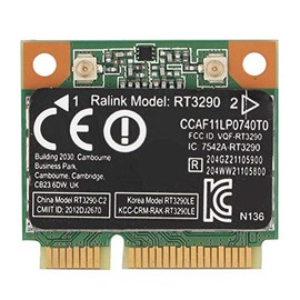 ASHATA Mini Tarjeta de Red, 2.4G Bluetooth 3.0 Tarjeta de Red inalámbrica PCI-e, RT3290 Wi-Fi Adaptador de Red inalámbrica, Soporta 802.11N hasta 150Mbps, para computadora Mini con Puerto PCI-E