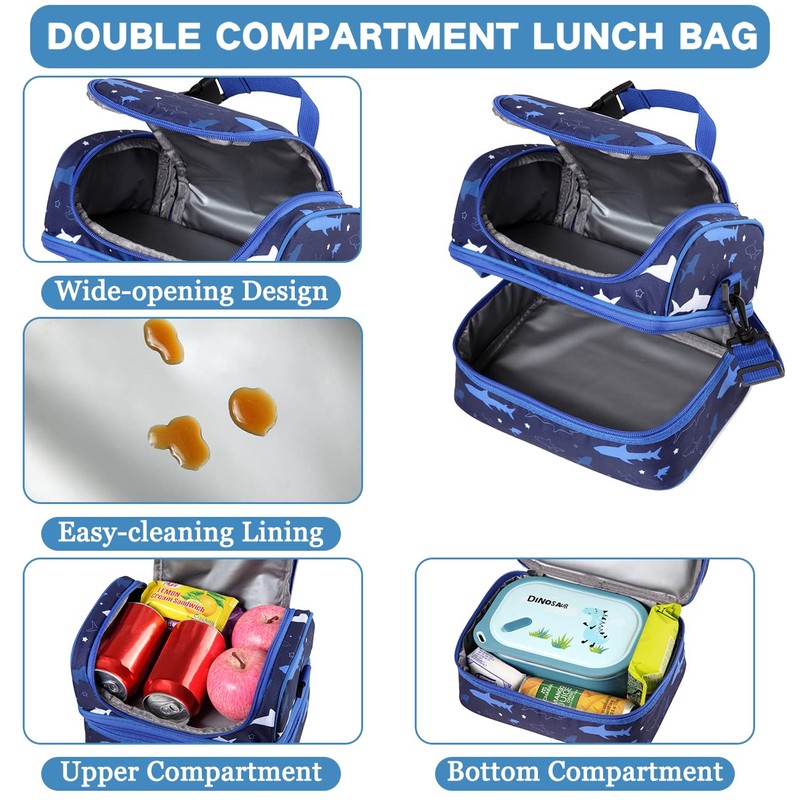 VASCHY - Kids and Boys Insulated Lunch Bag - Separate