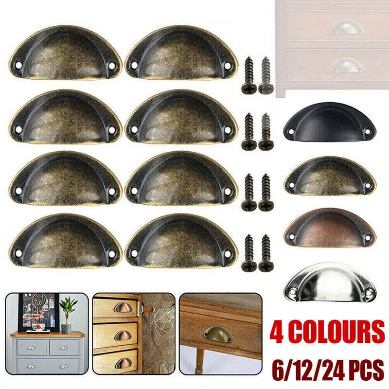 6-24X Cupboard Door Cabinet Cup Drawer Furniture Retro Antique Pull